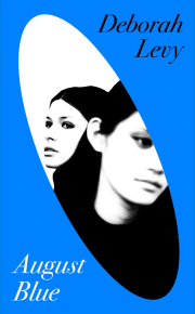 Book cover of August Blue. Two women in a blue circle